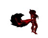 Red / Black Furry Tail