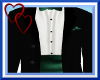 W|Black/Green Tux Top