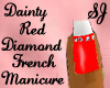 Red french W/ Diamonds