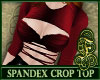 Spandex Crop Top Red