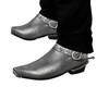 Silver Cowboy Boots M