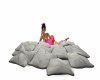(Taj) wht floor pillows