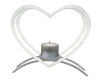 Heart Candle Silver