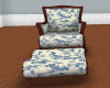 Blue white Rocking Chair