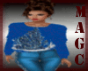 Blue snow tree sweater