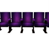 ! ROW OF CHAIR SEATS PUR