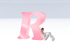 Pink Letter R with Pose