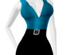 Blue Deep V Neck