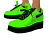 neon female green shoes