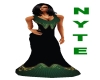 Green Black Gown