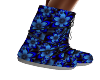 Blue Flower Boots