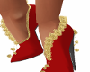 CHRISTMAS RED FUR SHOES