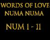 Words of love Numa Numa
