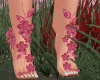 MxU- Pink flowers feet