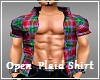 Sexy Open Plaid Shirt