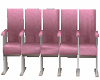 pink row of chairs