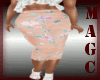 Peach flowers capris