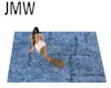 JMW~Size to Fit Blue Rug