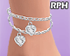 🔥 Heart Silver Anklet