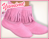 [Y] Fringe Boots ~ Pink