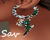 Diamond Peacock Earrings