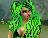 Green & Black rave hair