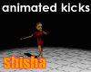 female animated kicks