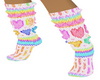Rainbow Hearts Socks