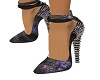 brocade grey/lilac heels