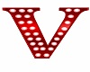 Red Sign Letter  V