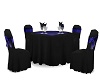 black/blue wedding table