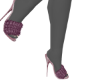 Plum Fur Mules
