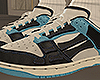 Blue Black Bone Shoes