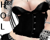 spiked black corset