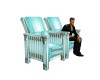 blue royal chair set