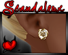 |Sx|Gold Rose earrings