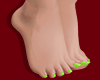 🐺 NeonGreen Toe Nails