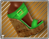 Green Cork Sandals