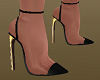 Gold Heels Black shoes