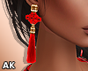 Dragon Red Earrings
