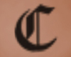 "C" letter male tattoo