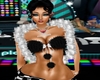 warm black fur bra