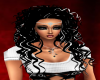 Long curly blk w white