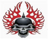 biker skull sticker