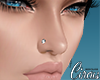 C` Silver Nose Piercing