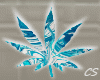 White Blue Weed Wall Pic