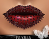 [F] Studded Lips Red/Slv