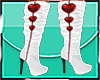 ♫heart boots white