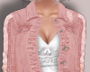 E* Pink Lace Jean Jacket