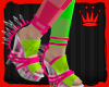 Green Pink Punk Shoes